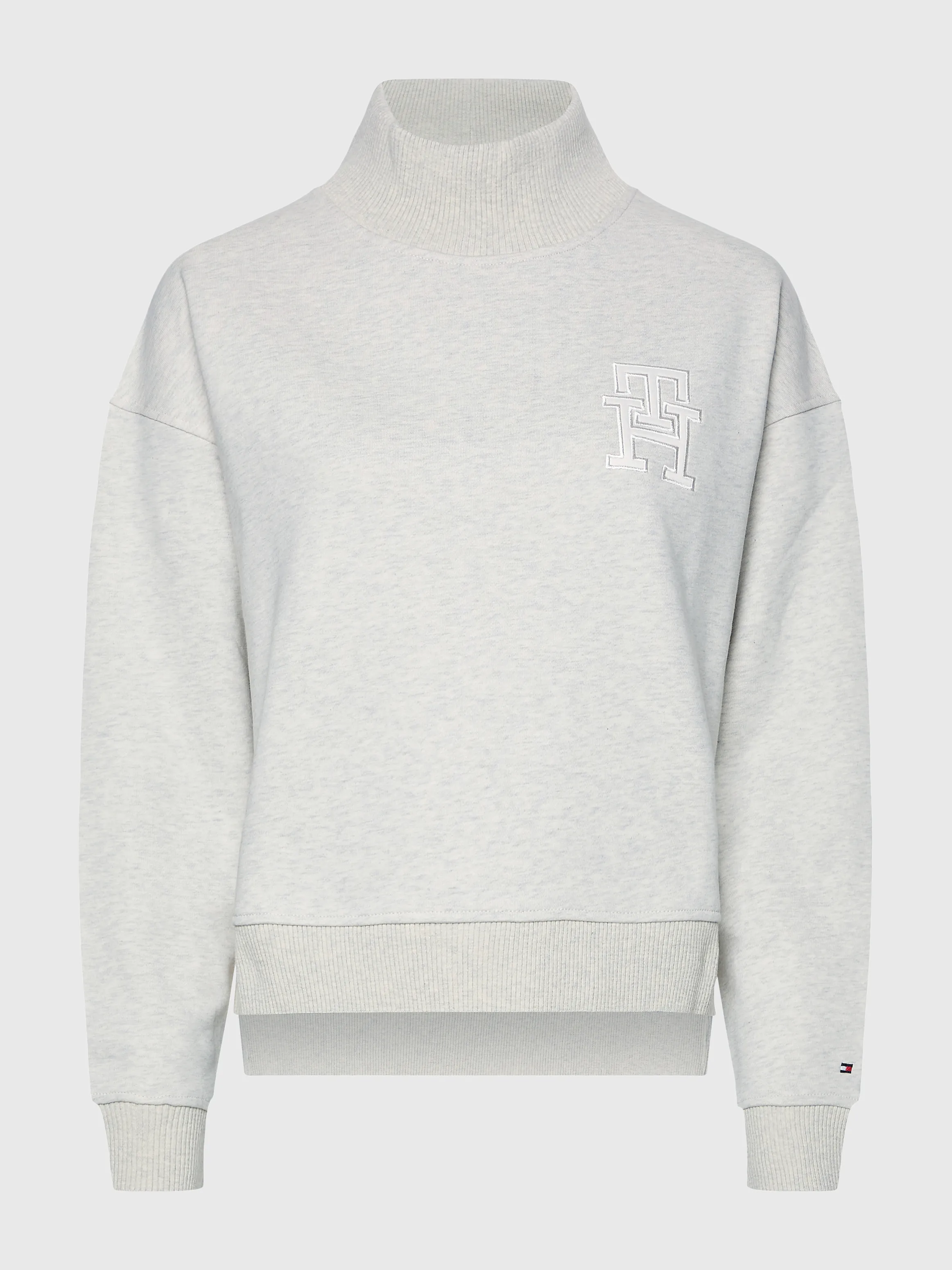 Monogram Applique Relaxed Mock Turtleneck Sweatshirt | Sweatshirts & Hoodies | Tommy Hilfiger