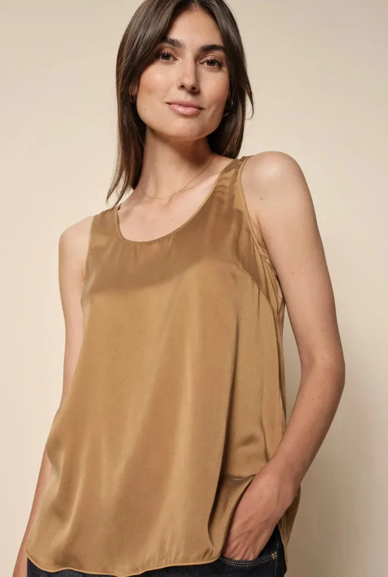 Mos Mosh - Astrid Silk Tank Top Chipmunk