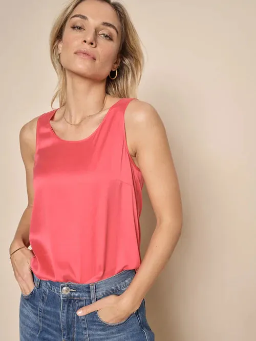 Mos Mosh - Astrid Silk Tank Top Teaberry