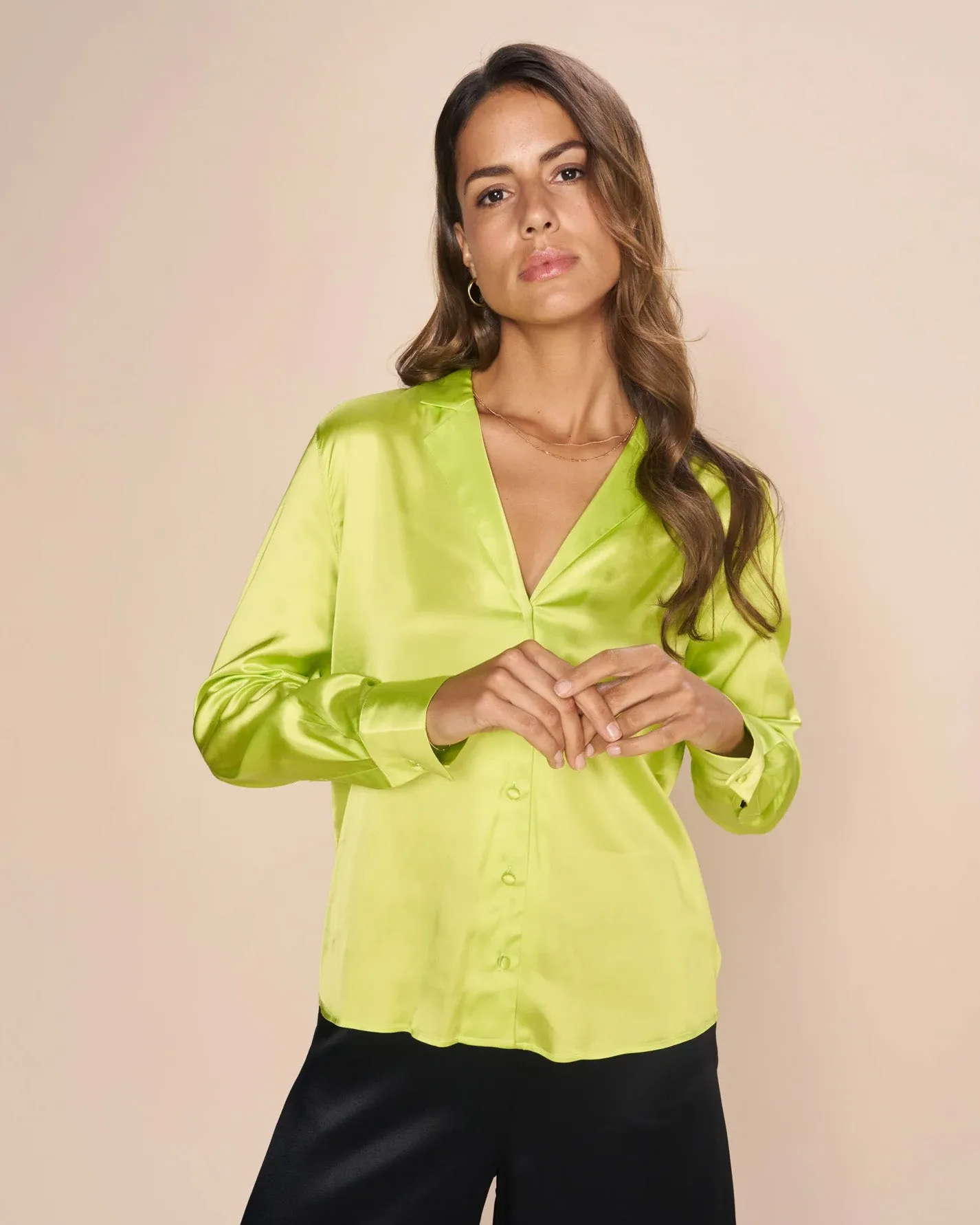 Mos Mosh -  Finley Satin Shirt Love Bird