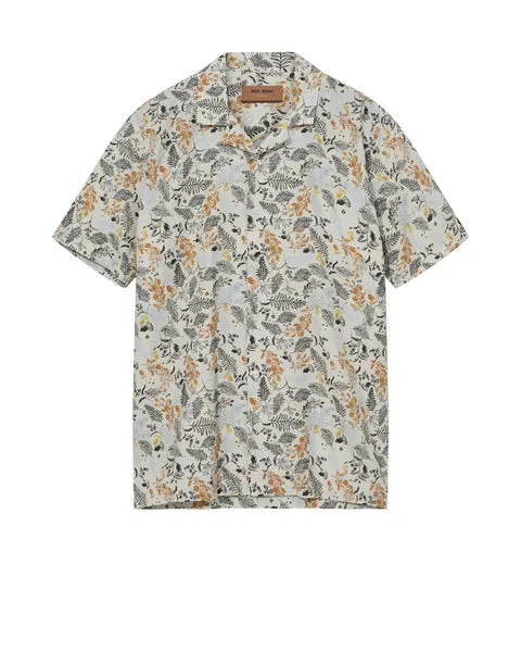 Mos Mosh Gallery Joel Leaf Shirt - Offwhite Flower Print