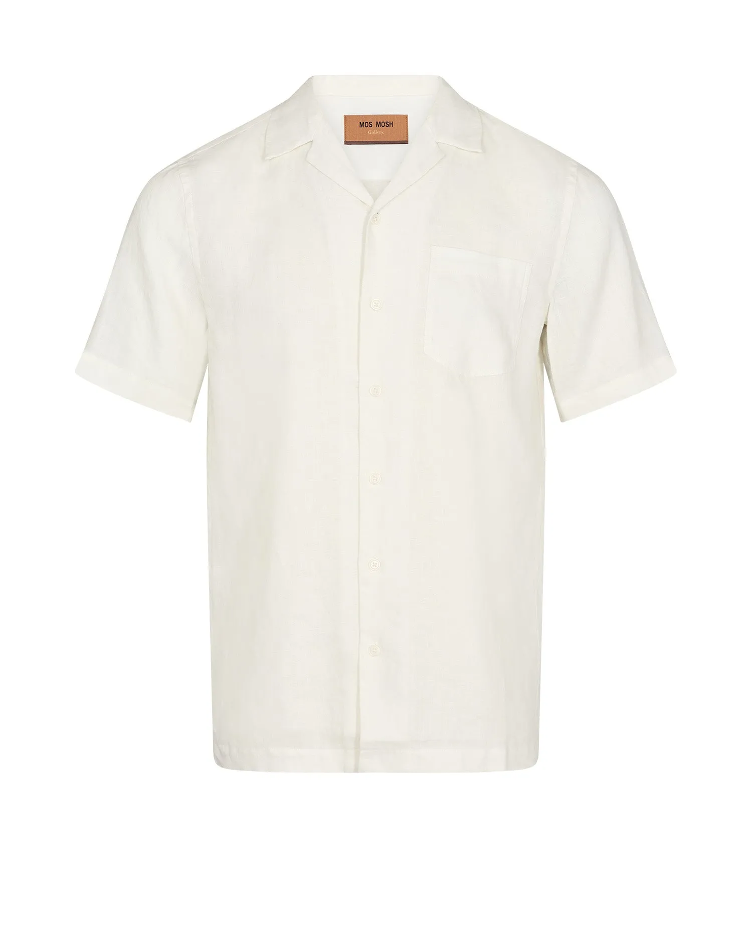 Mos Mosh Gallery Mens Theo Linen Shirt - Ecru