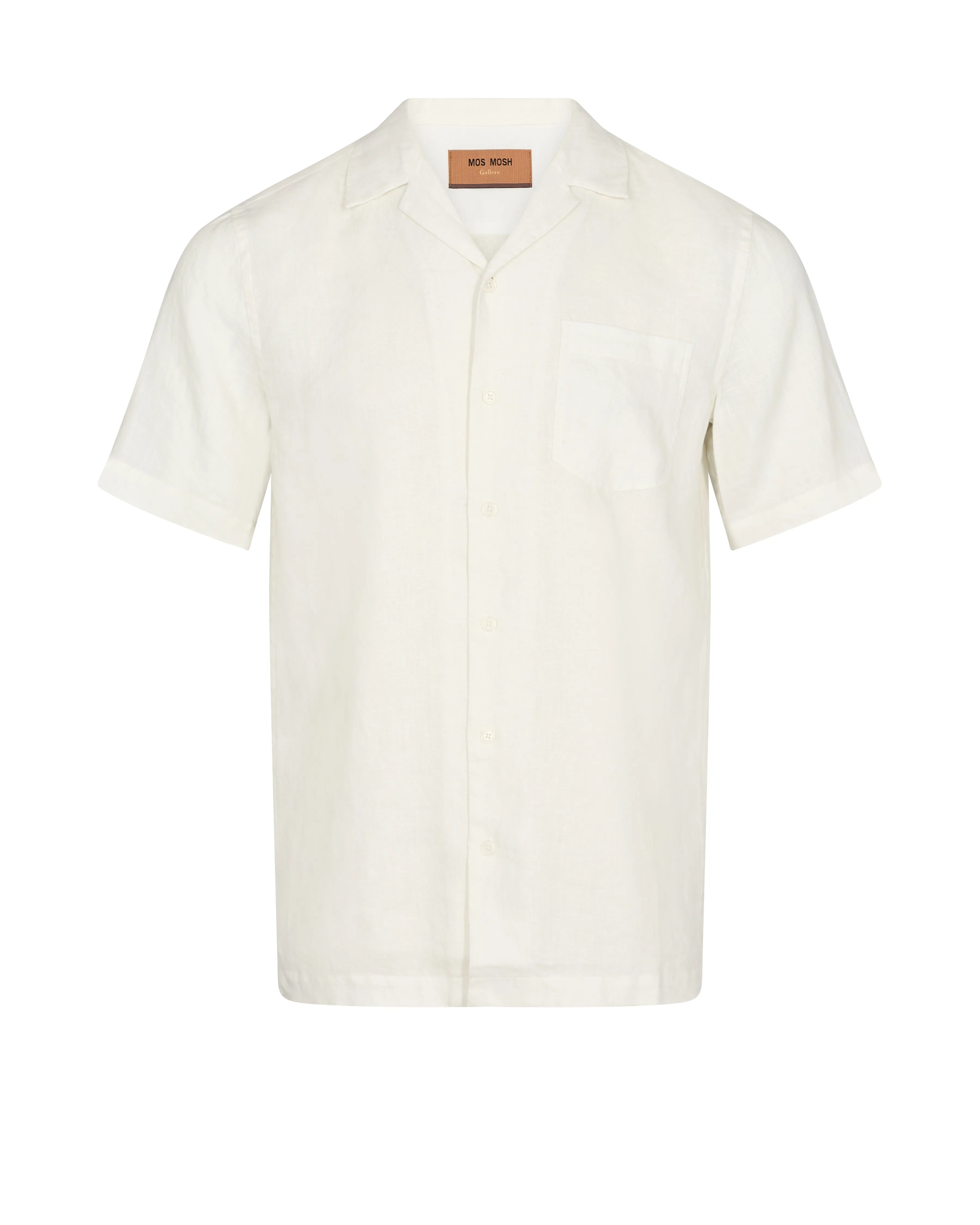 Mos Mosh Gallery Mens Theo Linen Shirt - Ecru