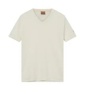 Mos Mosh Men Penn Linen V Tee - Ecru