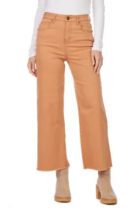 Mud Pie Burnt Orange Crawford Wide Leg Jeans