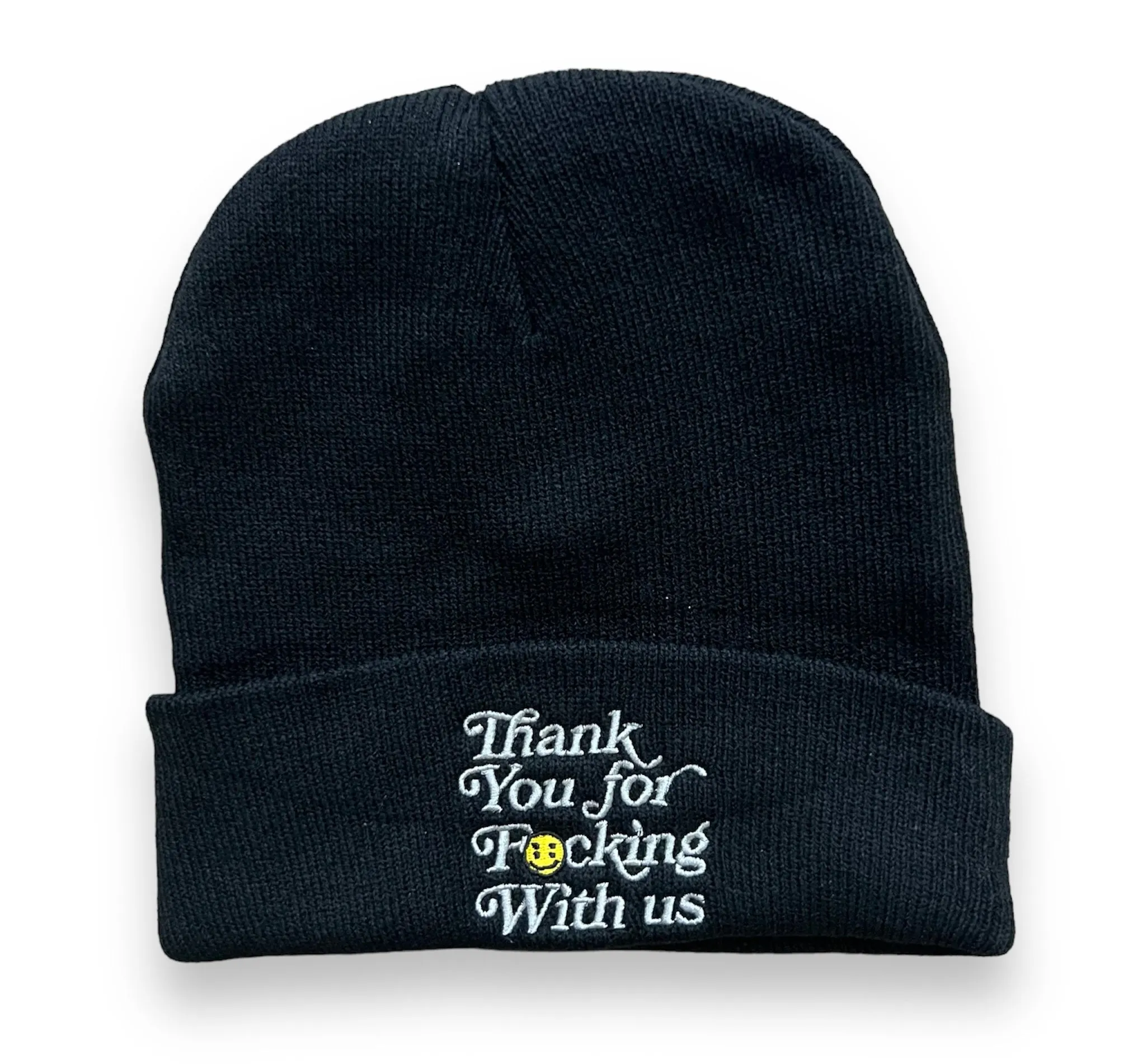 MUKA THANK YOU BEANIE HAT BLACK