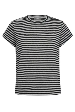 Nan O-SS Stripe Tee  | Micro Chip | T-shirt fra Mos Mosh