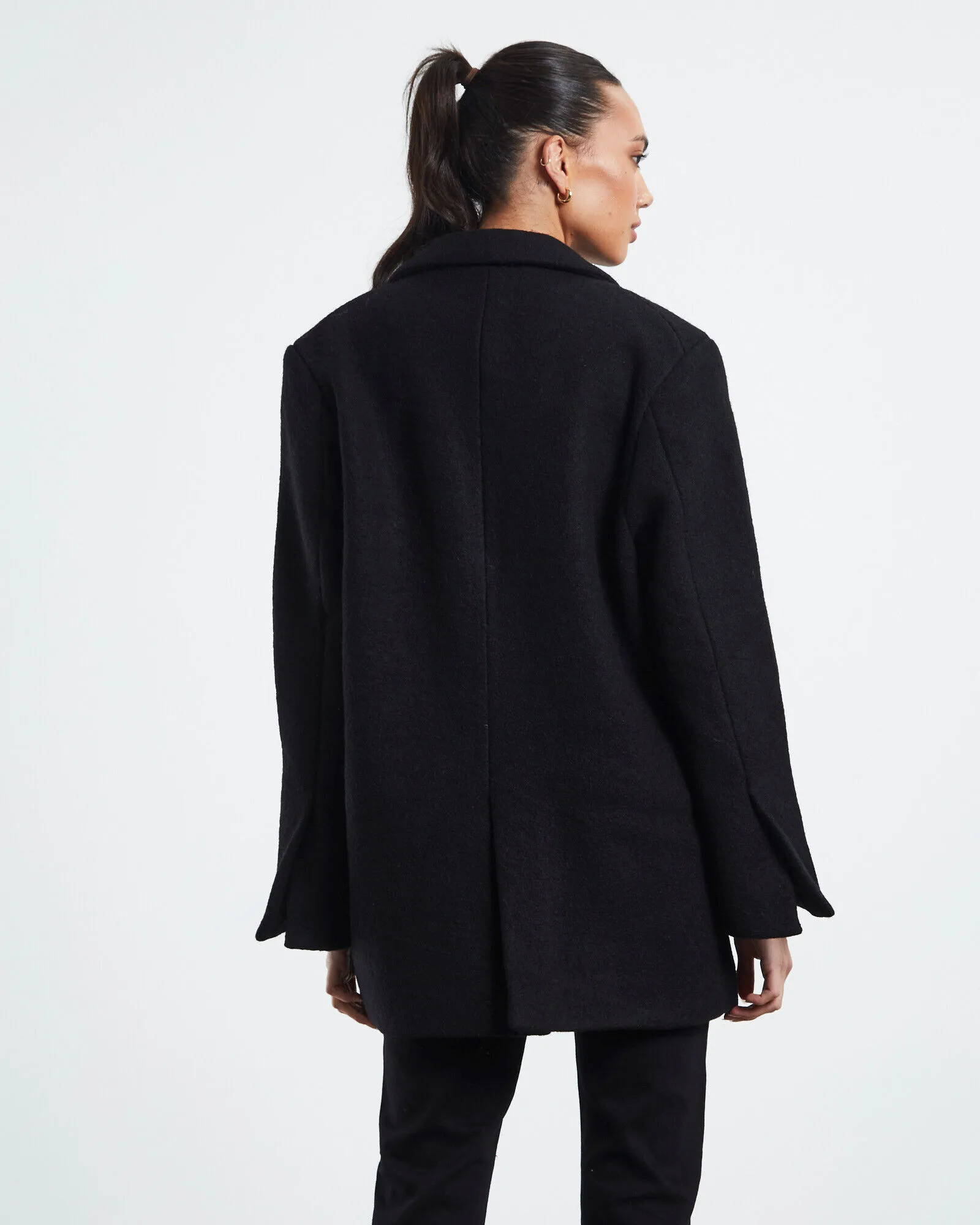 Neuw Owen Wool Coat Black