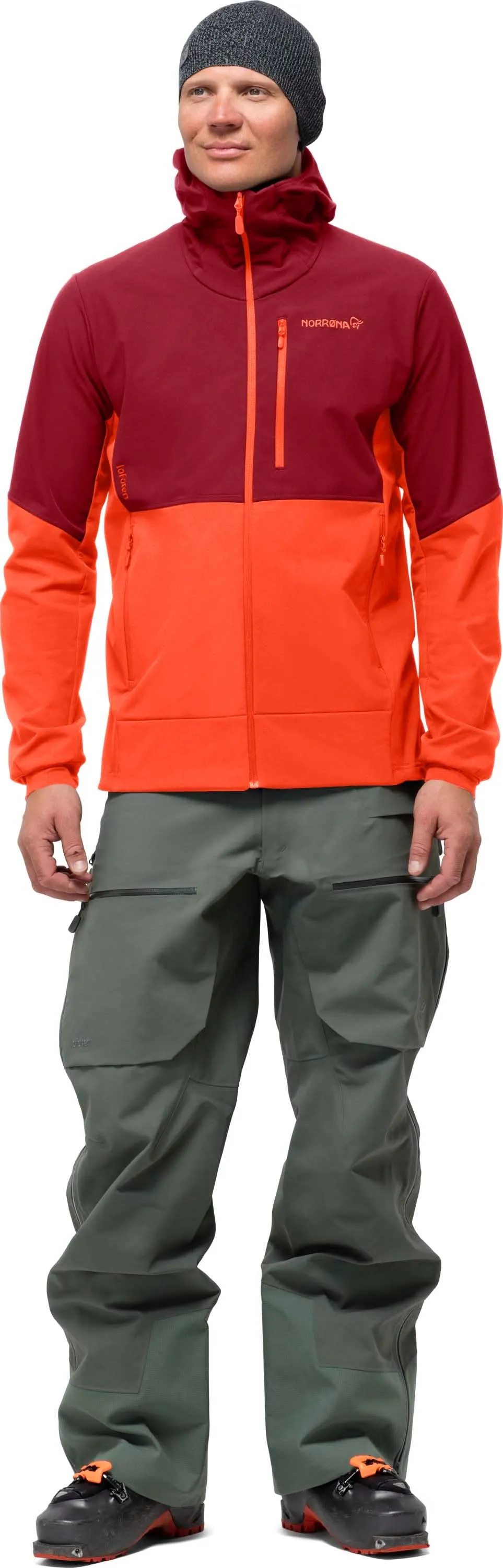 Norrøna Men's Lofoten Hiloflex200 Hood Arednalin/Rhubarb | Buy Norrøna Men's Lofoten Hiloflex200 Hood Arednalin/Rhubar