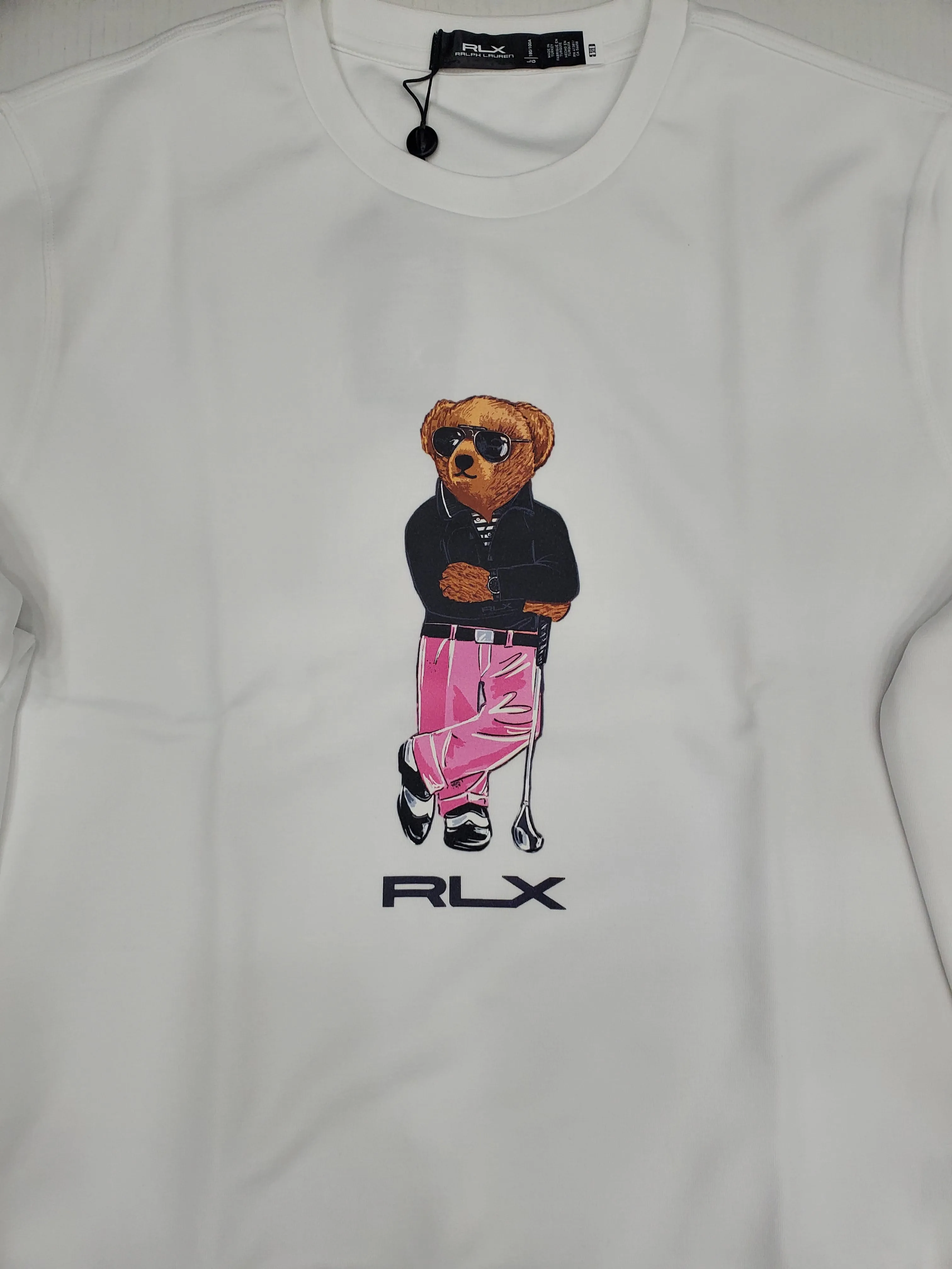 Nwt Polo Ralph Lauren White RLX Golf Bear Teddy Bear Sweatshirt