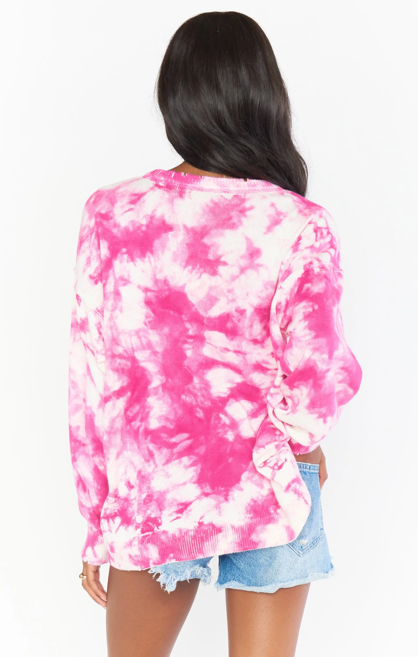 Oaklyn Sweater ~ Pink Tie Dye Knit