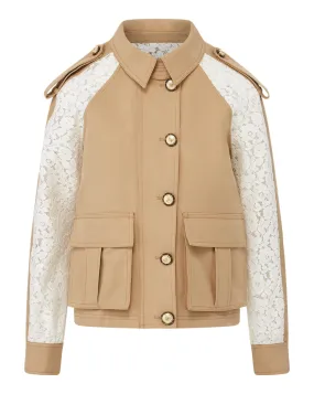 		Oda Mixed-Media Dickey Coat	