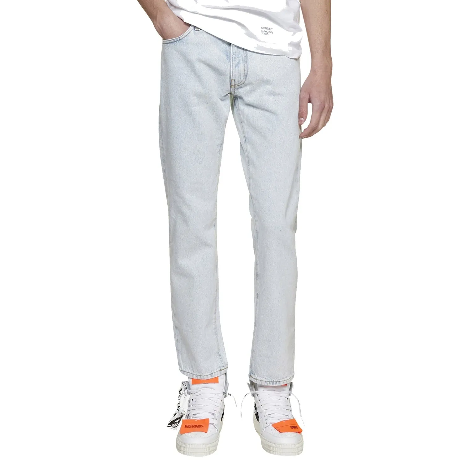 Off White    Off White Off White Slim Fit Diag Jeans