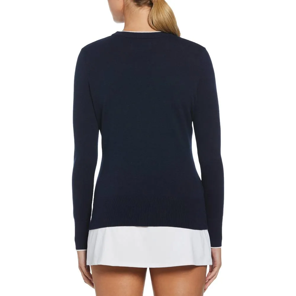 Original Penguin Longsleeve Solid Pullover Golf Sweater 2024 Women