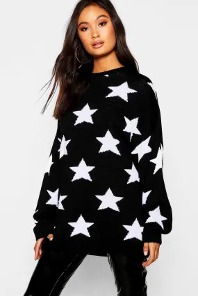 Oversized Star Knitted Sweater