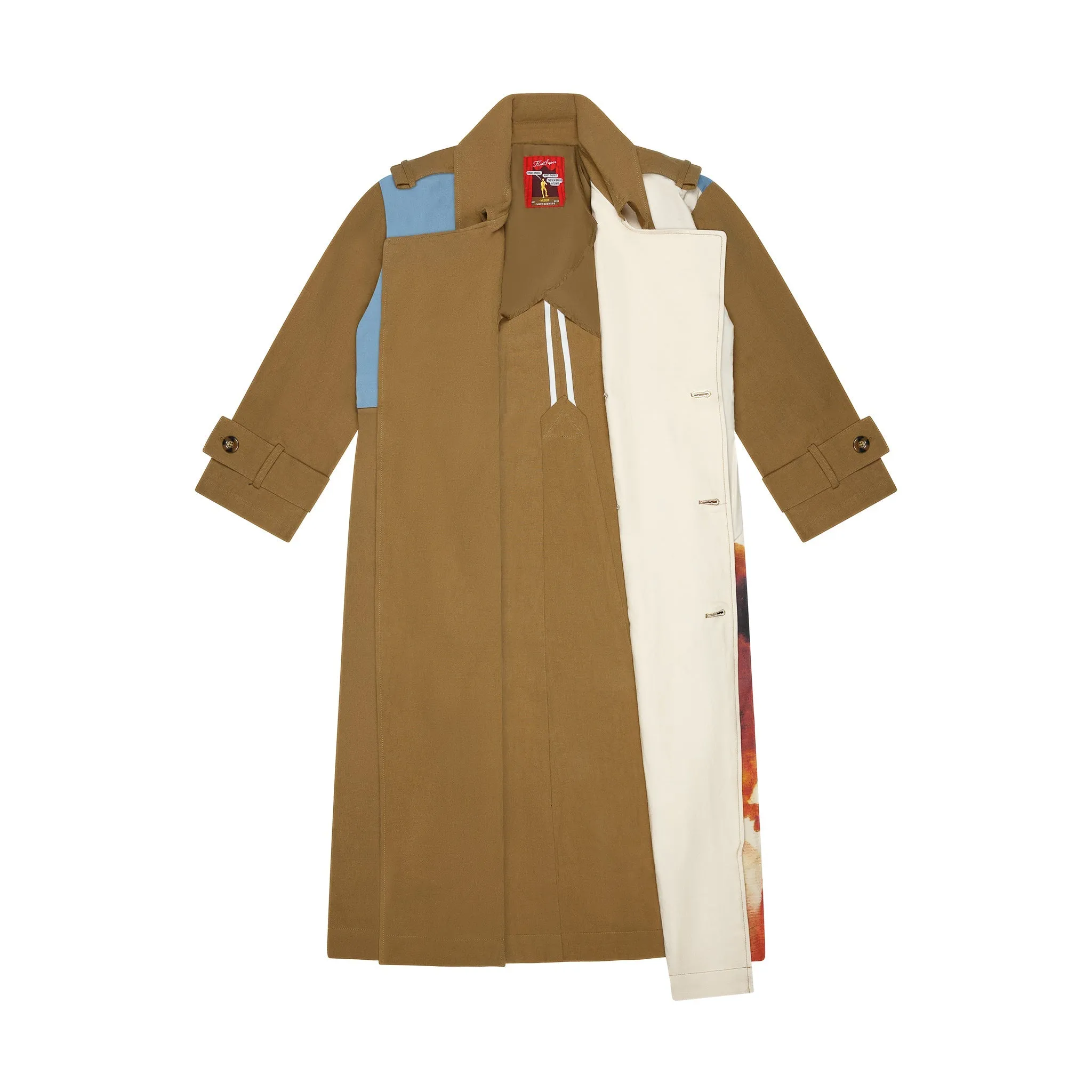 Painted Trench Coat [Brown/Multi]