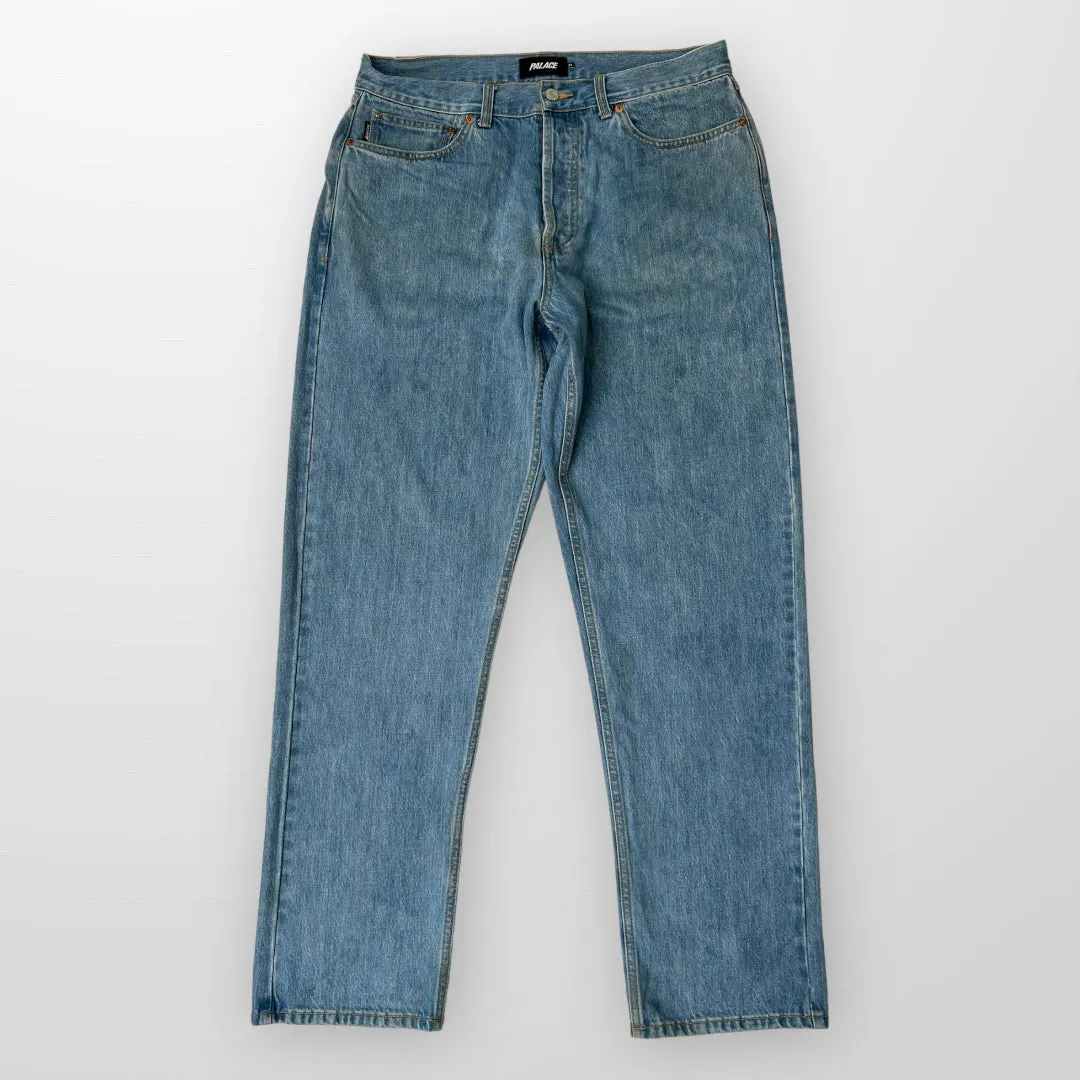 Palace Denim Jeans In Stone Wash Blue