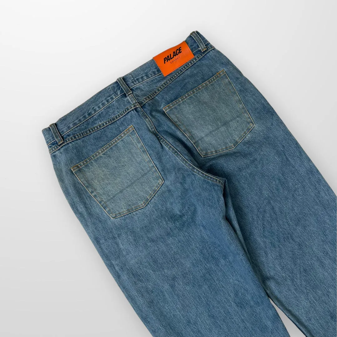 Palace Denim Jeans In Stone Wash Blue