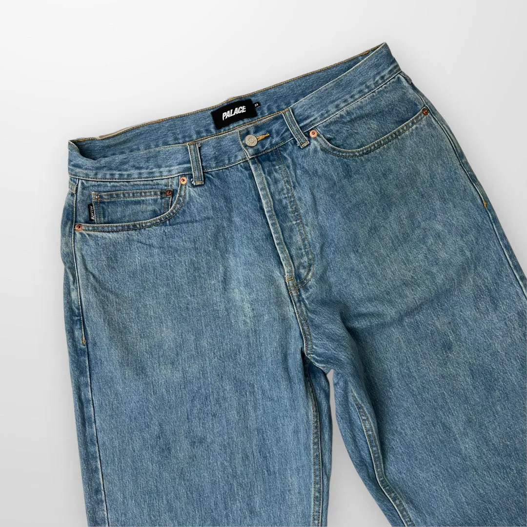 Palace Denim Jeans In Stone Wash Blue