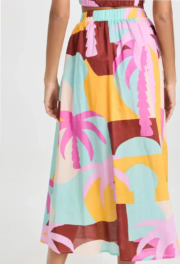 Palmera Skirt-Pastel Tropical