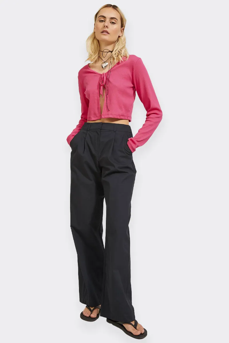 PANTALONI A VITA ALTA RELAXED FIT