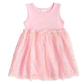 Pink Confetti Flower Tank Tutu Dress