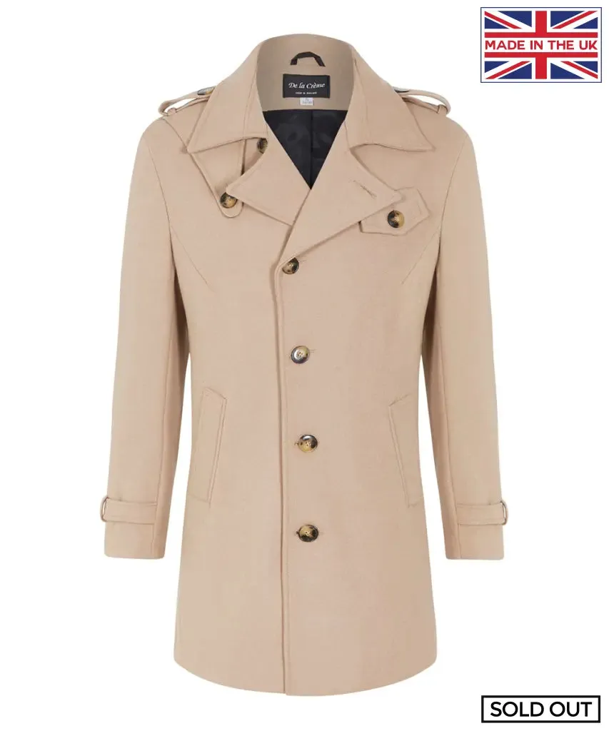 (PRE-ORDER) De La Creme MAN - Military Style Single Breasted Coat