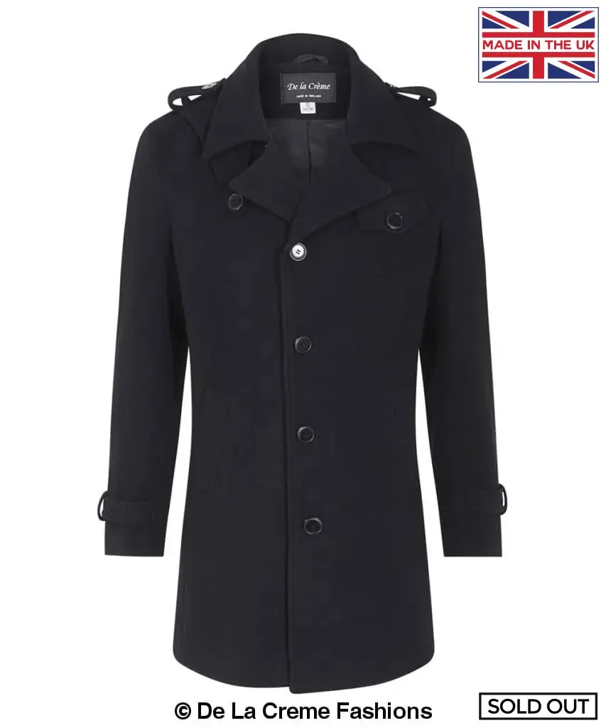 (PRE-ORDER) De La Creme MAN - Military Style Single Breasted Coat