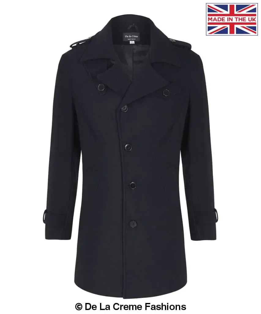 (PRE-ORDER) De La Creme MAN - Military Style Single Breasted Coat