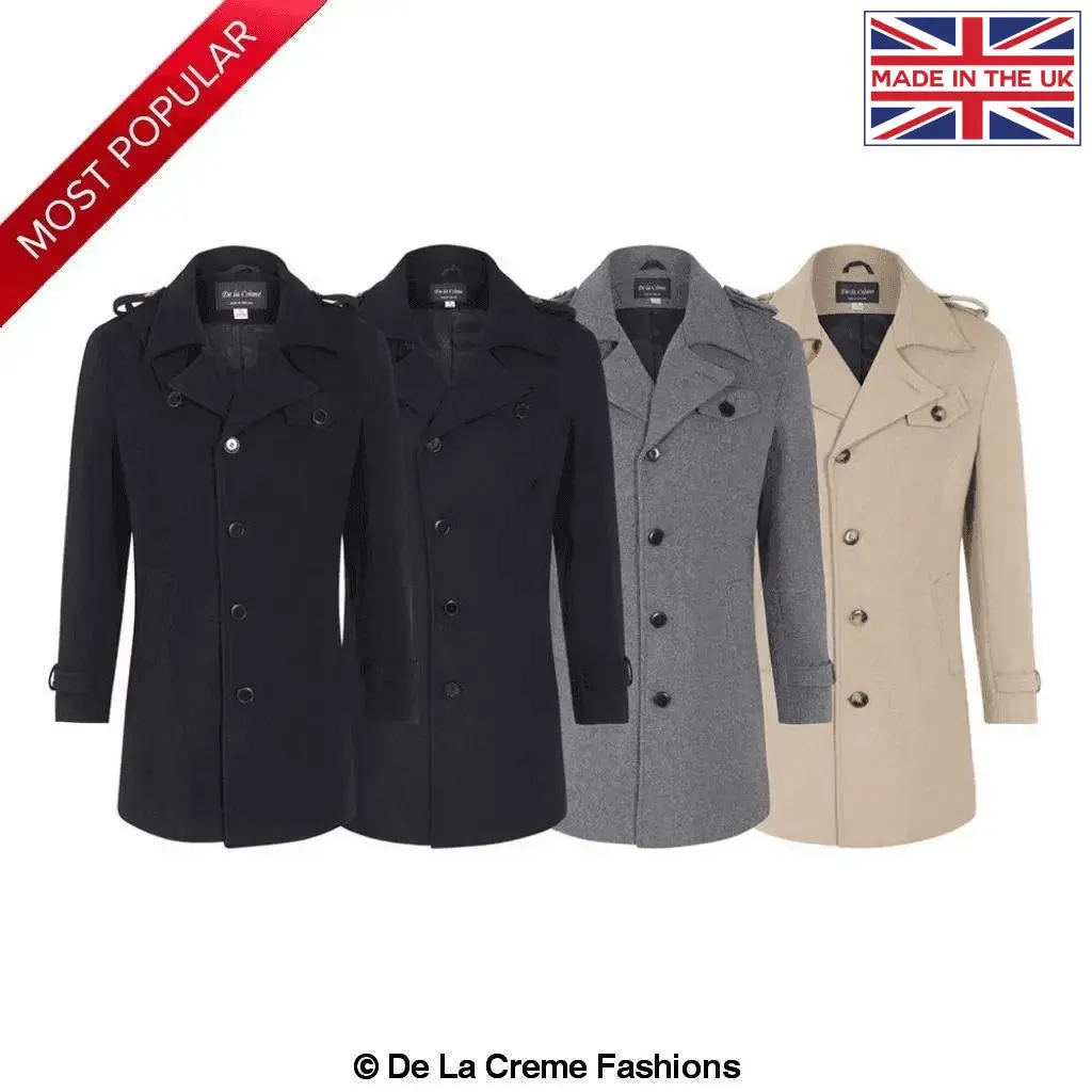 (PRE-ORDER) De La Creme MAN - Military Style Single Breasted Coat