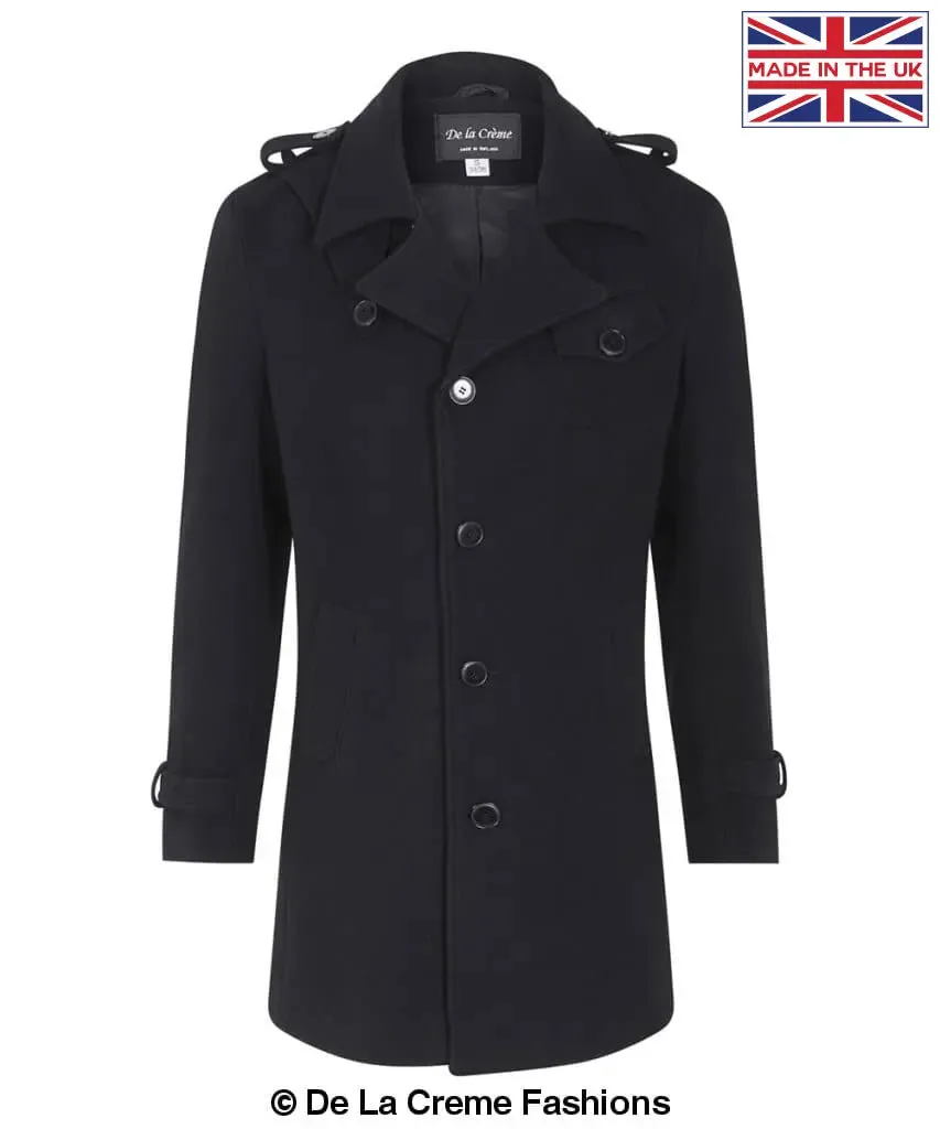 (PRE-ORDER) De La Creme MAN - Military Style Single Breasted Coat