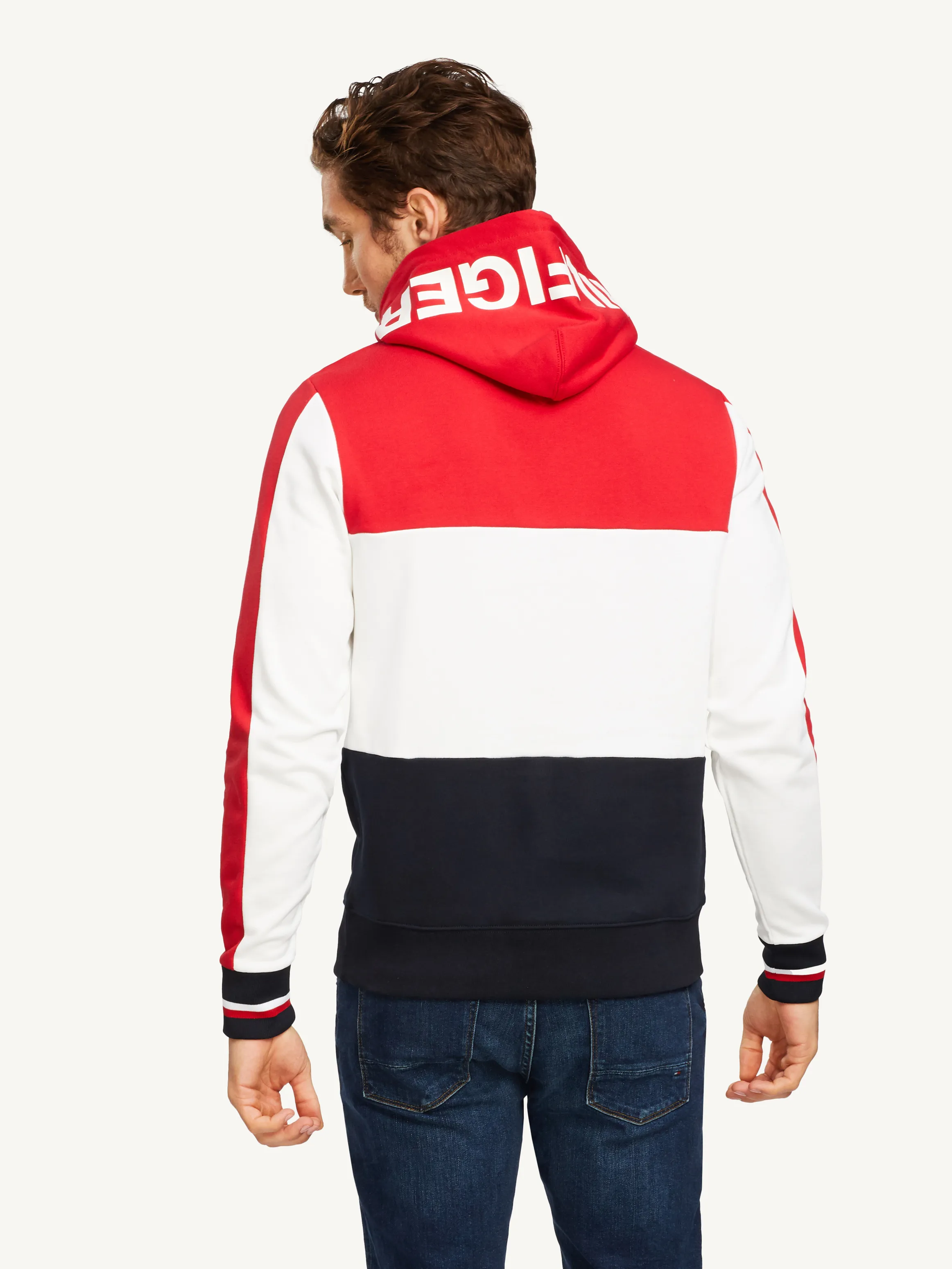 Pure Cotton Colour-blocked Logo Hoodie | Sweatshirts & Hoodies | Tommy Hilfiger