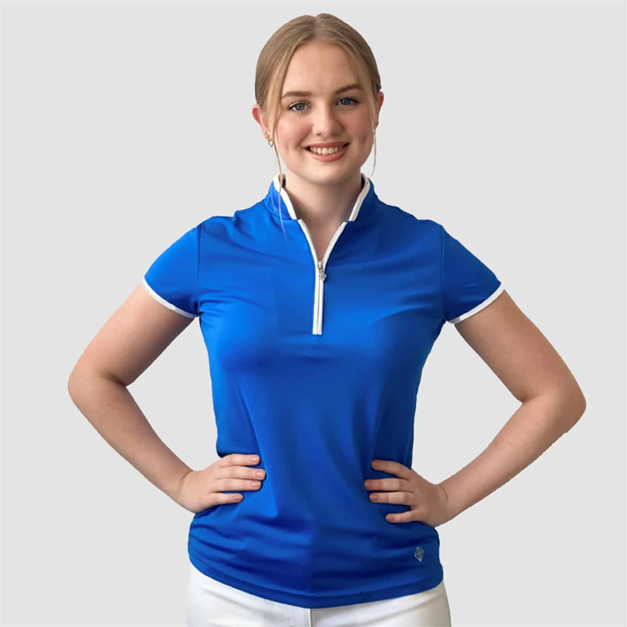 Pure Golf Bloom Ladies Golf Polo Shirt Royal Blue