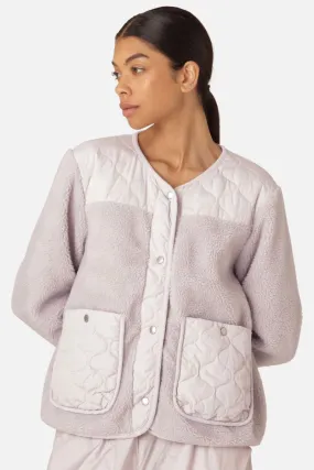 Quilt Fleece Jacket Aston01 | Concrete | Jakke fra Ilse Jacobsen