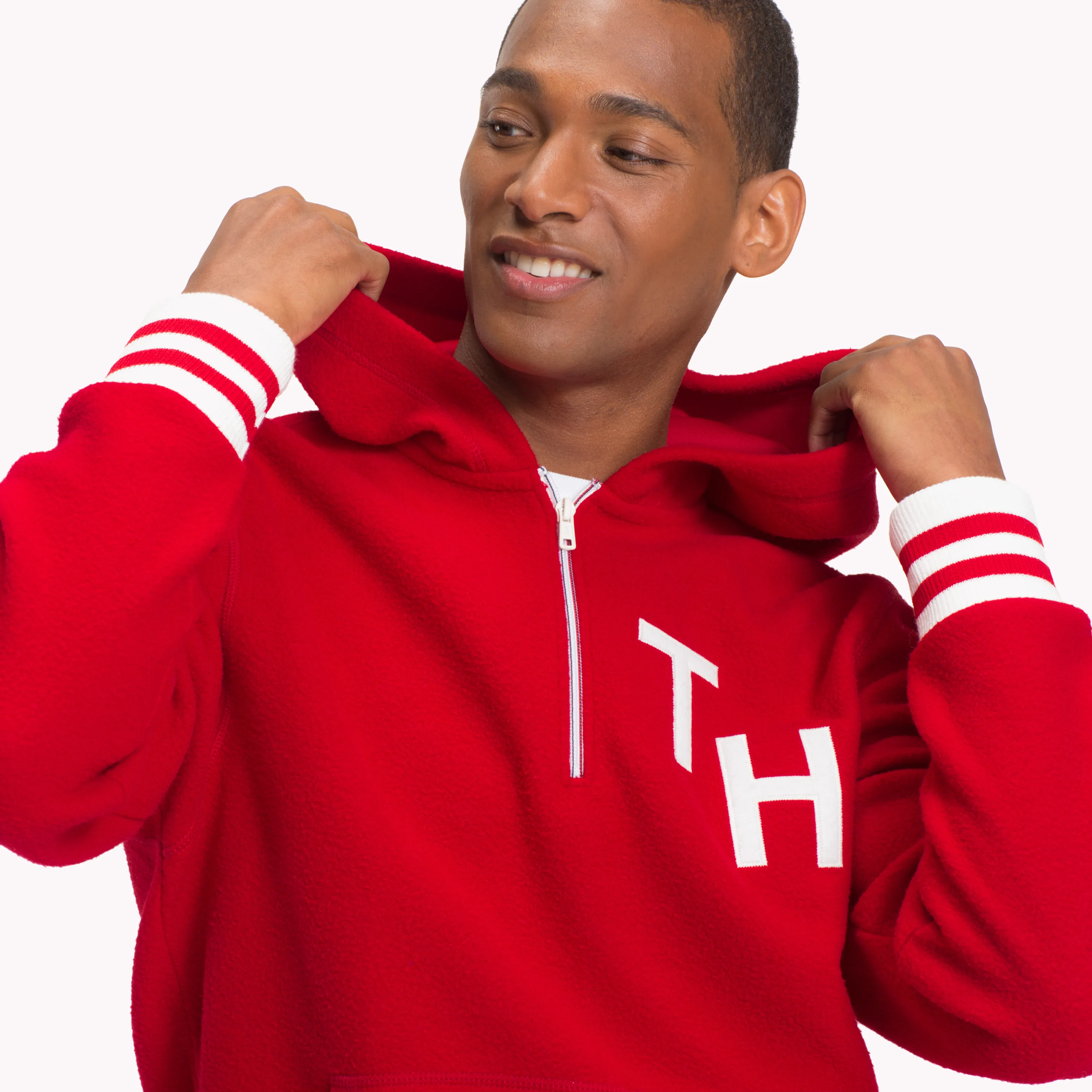 Red Monogram Relaxed Fit Hoodie | Sweatshirts & Hoodies | Tommy Hilfiger