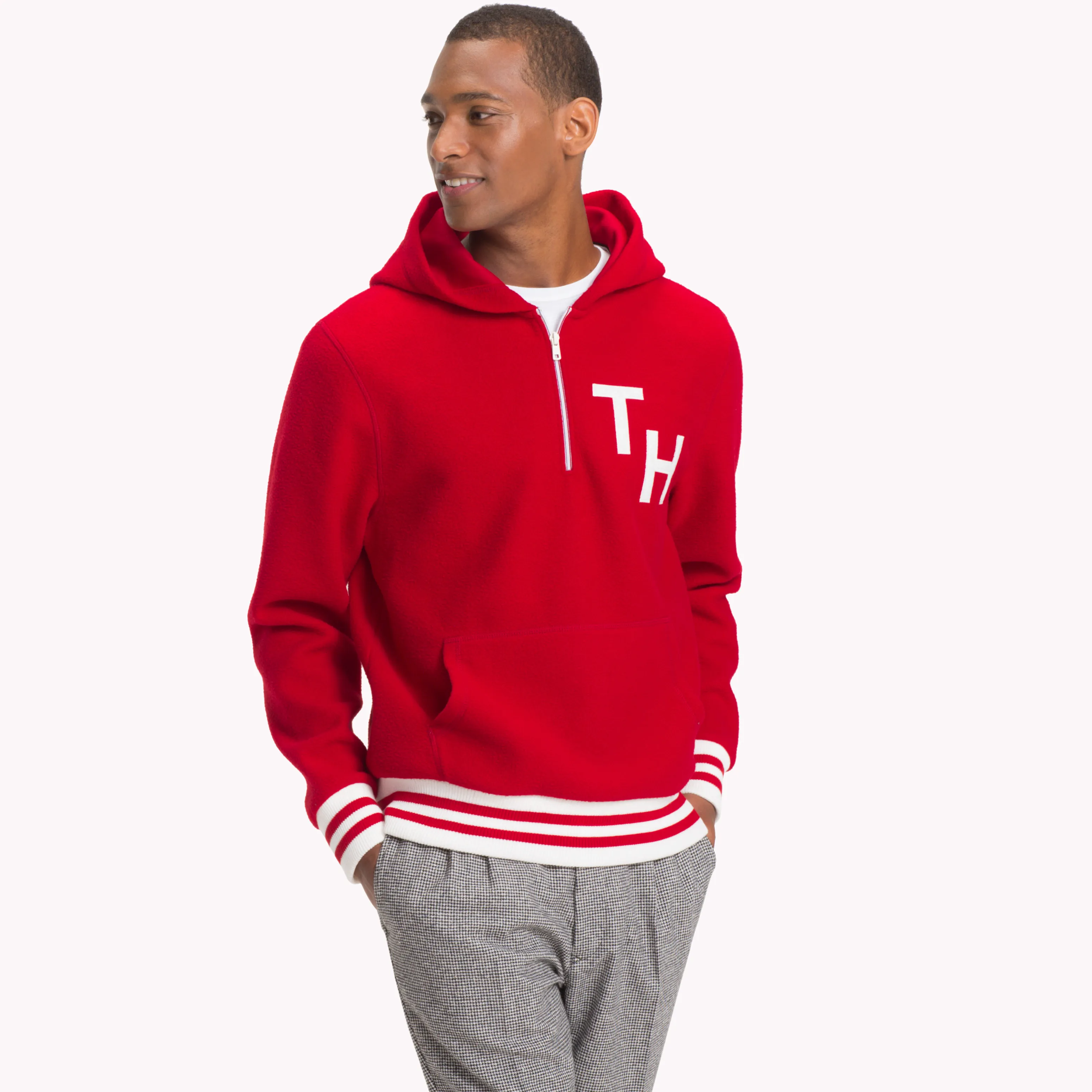 Red Monogram Relaxed Fit Hoodie | Sweatshirts & Hoodies | Tommy Hilfiger