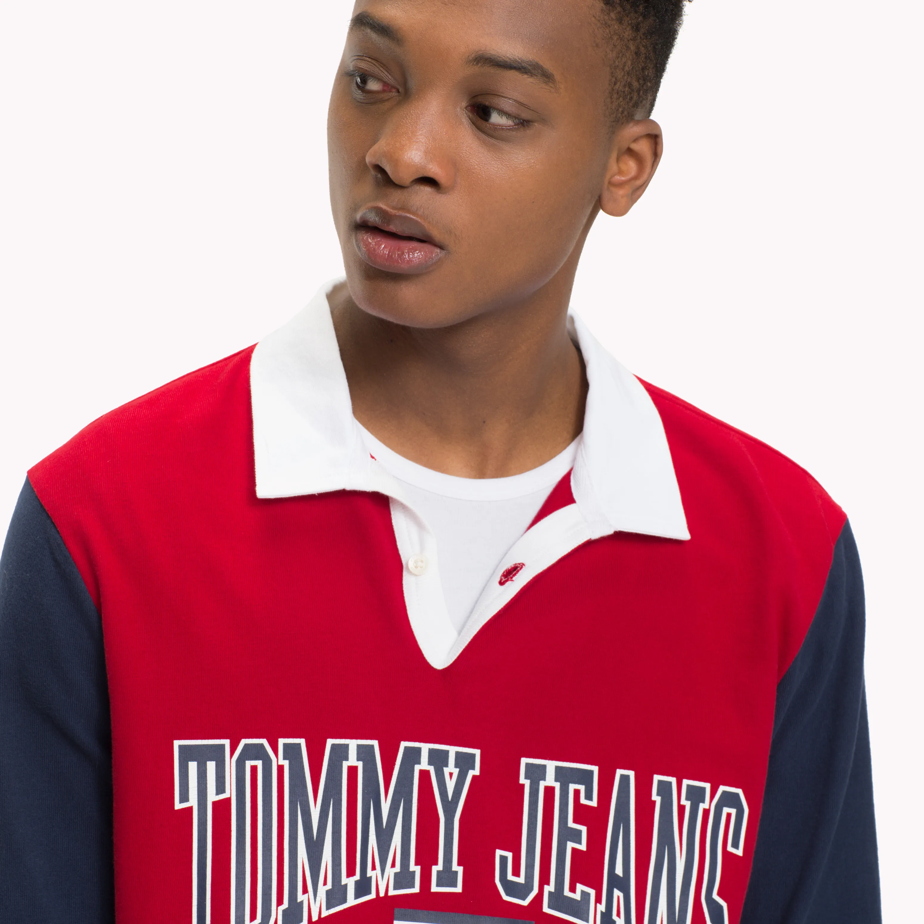 Red Retro-Inspired Rugby Shirt | Sweatshirts & Hoodies | Tommy Hilfiger