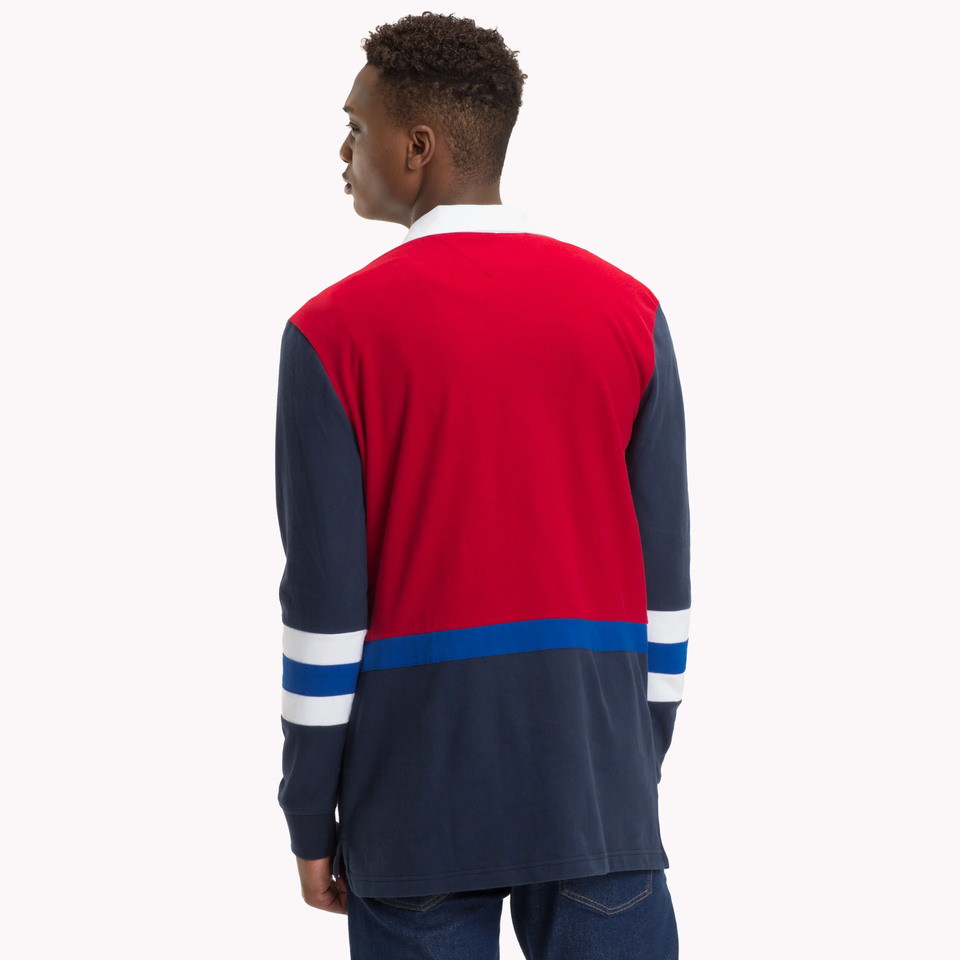 Red Retro-Inspired Rugby Shirt | Sweatshirts & Hoodies | Tommy Hilfiger