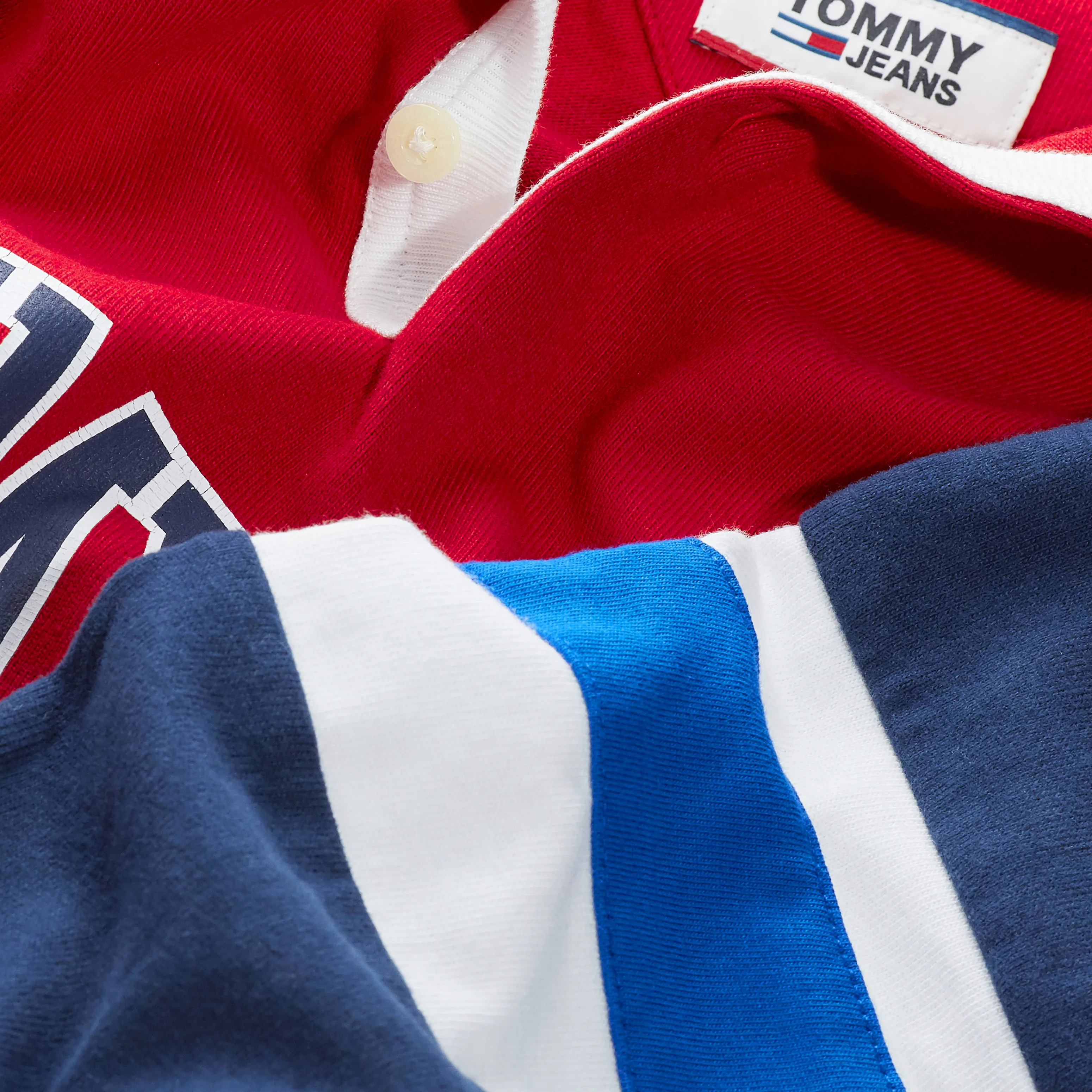 Red Retro-Inspired Rugby Shirt | Sweatshirts & Hoodies | Tommy Hilfiger