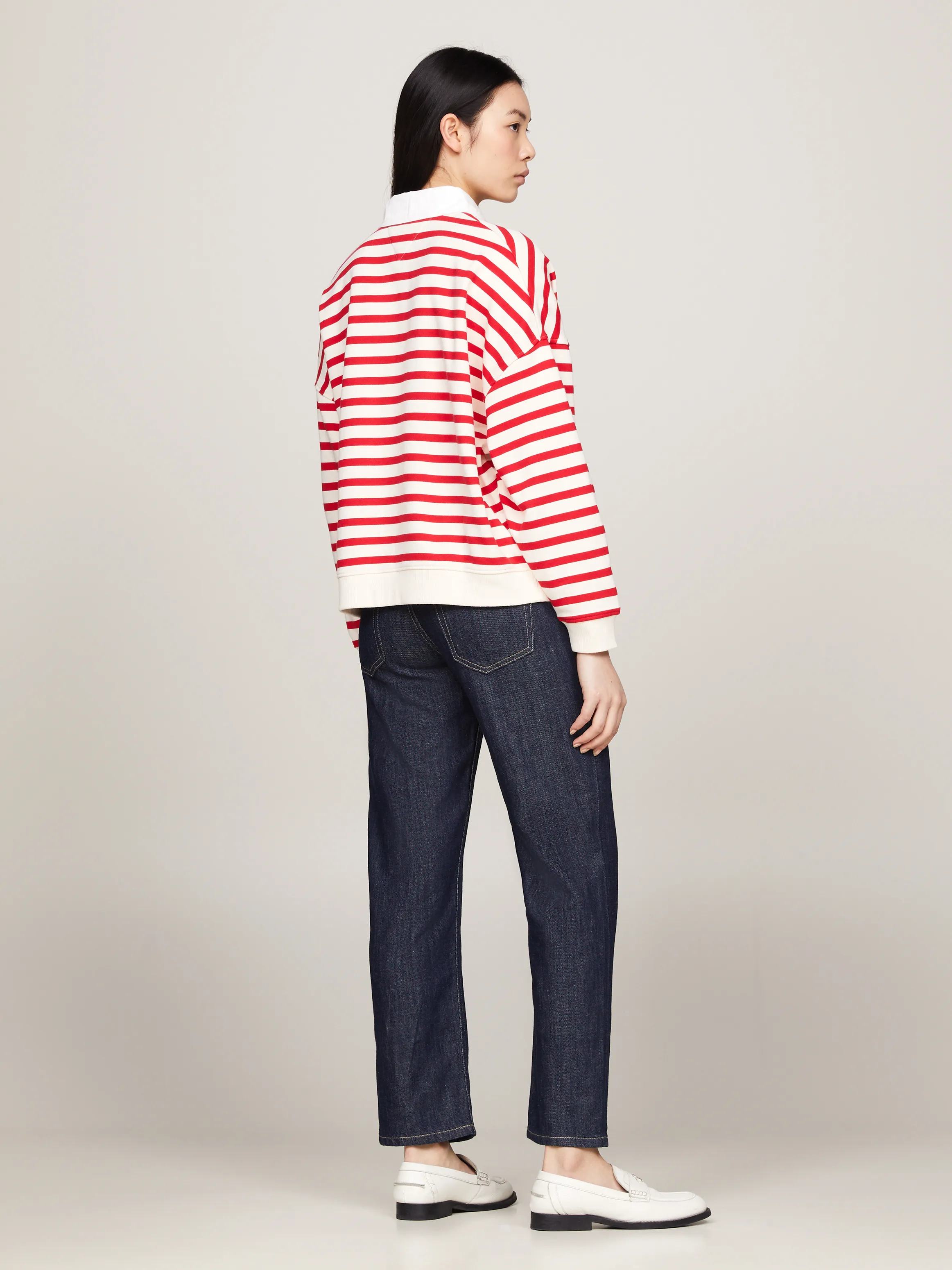 Relaxed Breton Stripe Rugby Polo | Sweatshirts & Hoodies | Tommy Hilfiger