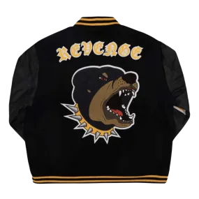 Revenge Rottweiler Varsity Jacket Black Yellow