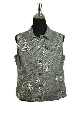 Roz & Ali Brand Leopard Print Vest