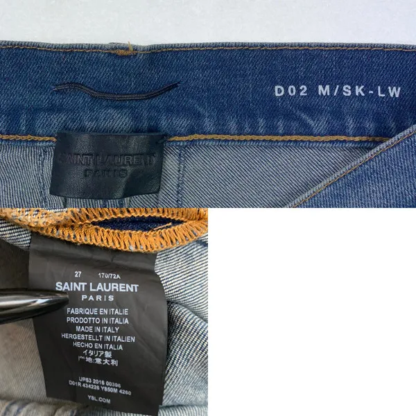 Saint Laurent D02 M/SK-LW Blue Denim Jeans 