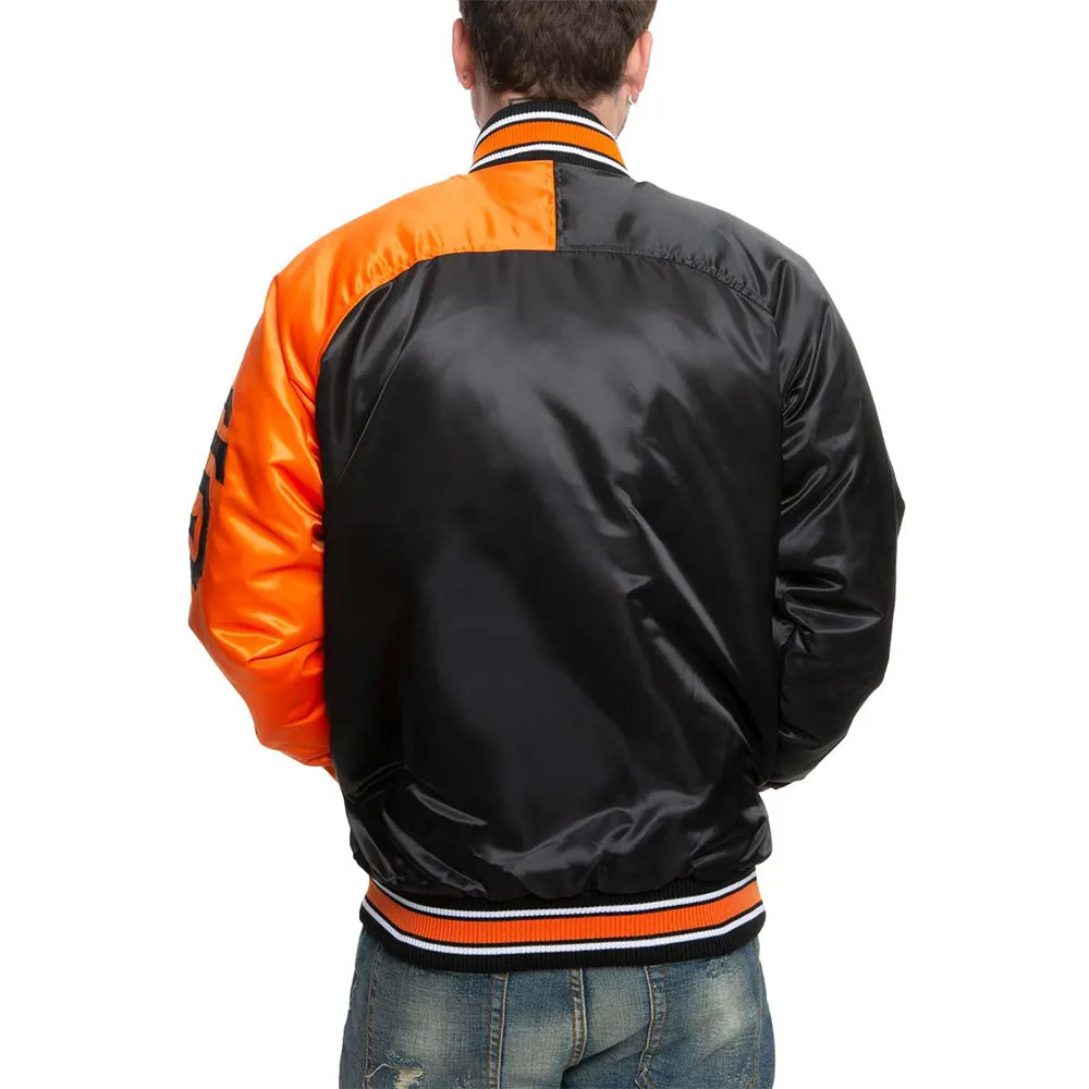 San Francisco Giants Black/Orange Varsity Satin Jacket