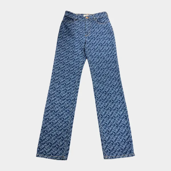 See By Chloé Women's monogram blue jeans