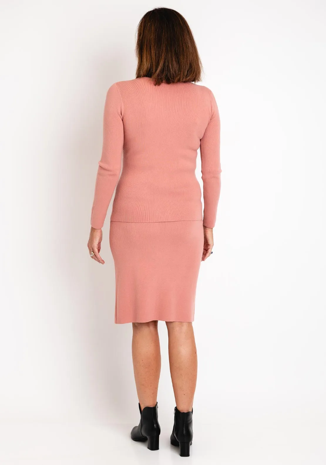 Serafina Collection Sweater and Skirt Set, Blush