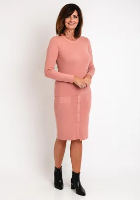 Serafina Collection Sweater and Skirt Set, Blush