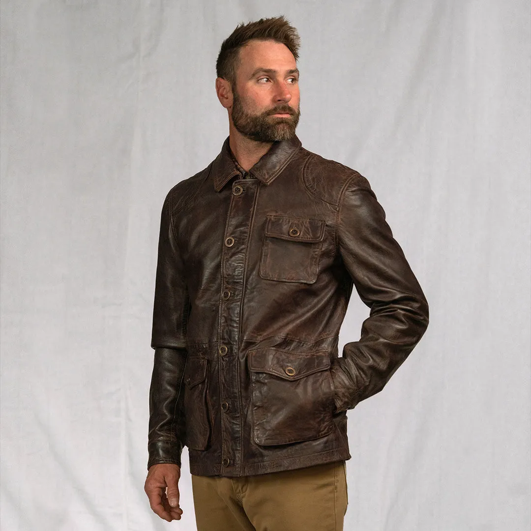 Sheridan Leather Barn Jacket | Vintage Brown