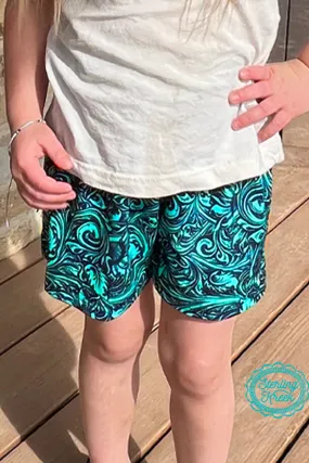 SHERIDAN SHORTS TURQUOISE KIDS