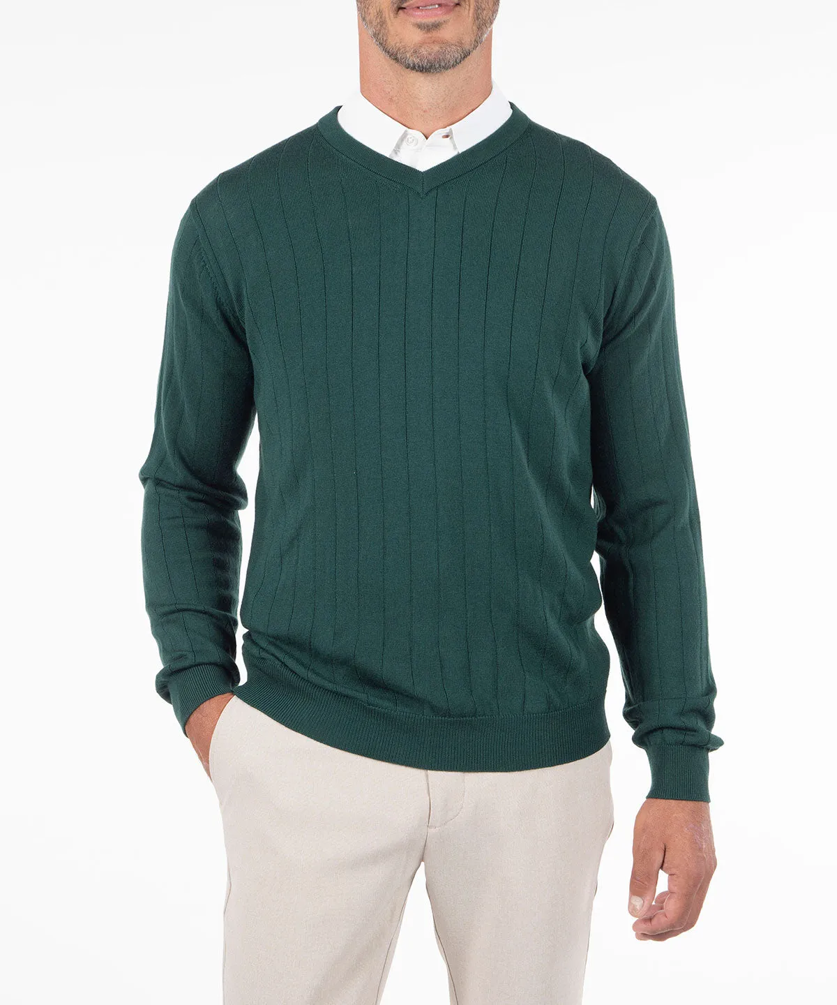 Signature Merino V-neck Pullover Sweater